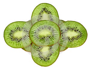 Kiwi fruit isolated on white background