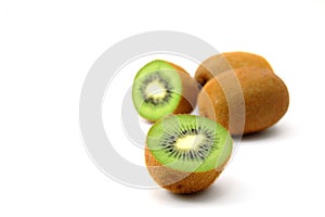 Kiwi fruit isolated on white background