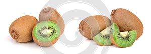Kiwi fruit isolated on white background, close-up