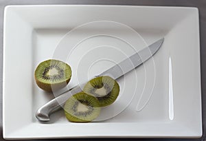 Kiwi fruit on a plate