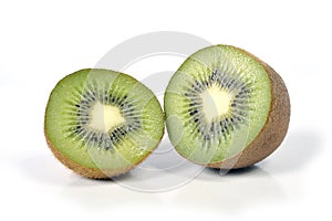 Kiwi fruit stillife isolated on white background healthy nutrition concept