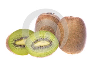 Kiwi Fruits Macro Isolated