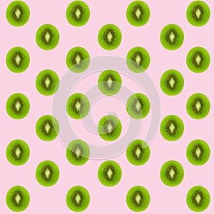 Kiwi Fruits Pink Background