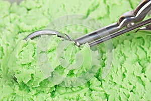 Kiwi ice cream scoop