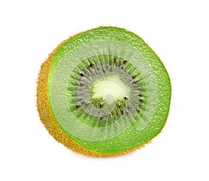 Kiwi isolated on white background with clipping path