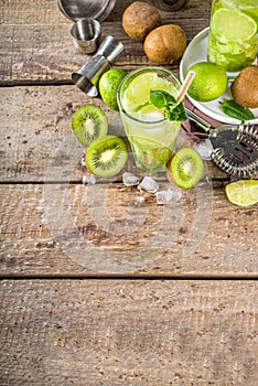 Kiwi Lime Mojito cocktail