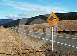 Kiwi road sign