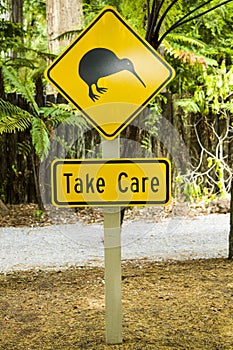 Kiwi road sign in New Zealand