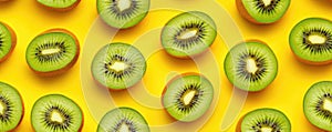 kiwi seamless pattern background AI generated
