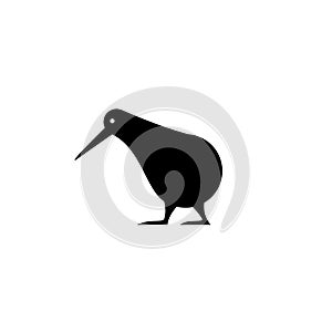 Kiwi set black color outline line set silhouette logo icon designs vector