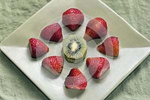 Strawberries and kiwi