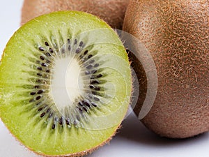 Kiwi on white background