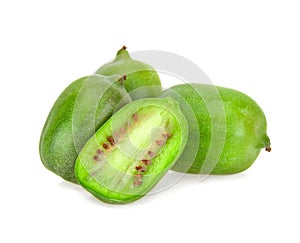 Kiwiberry fruit isolated on the white background
