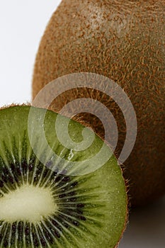 Kiwifruit on white background