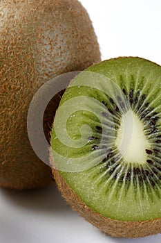 Kiwifruit on white background