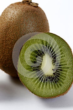 Kiwifruit on white background