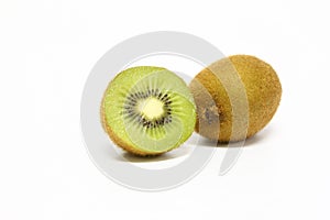 Kiwifruit on white background