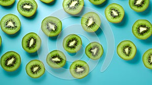 kiwis cut into smaller pieces with black spots on them