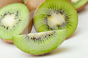 Kiwis isolated closeup