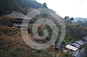 Kiyomize grand temple in Autumn season in Kyoto Japan