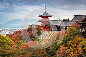 Kiyomizu-Dera Buddhist temple in Kyoto, Japan