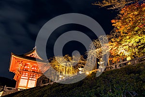 Kiyomizu temple at night, Kyoto
