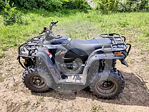 Kiyv, Ukraine - August 2, 2020: Buggy Linhai. Extreme ride on ATV, buggies, jeeps.