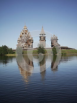 Kizhi island. Church of The Transfiguration. Onega lake, Karelia, Russia