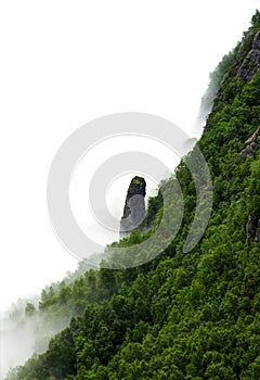 Kjerag fog rock