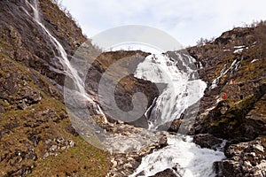 Kjosfossen Waterfall, Aurland, Norway