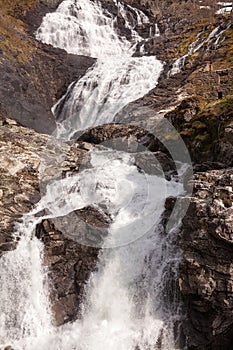 Kjosfossen Waterfall, Aurland, Norway photo