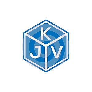 KJV letter logo design on black background. KJV creative initials letter logo concept. KJV letter design photo