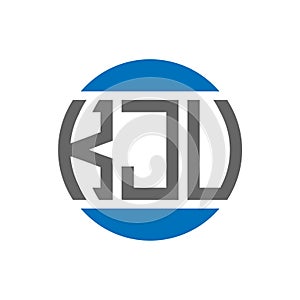 KJV letter logo design on white background. KJV creative initials circle logo concept. KJV letter design