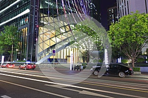 Kk100 building of shenzhen city at night