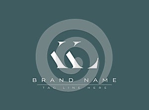 KKL abstract letter logo design