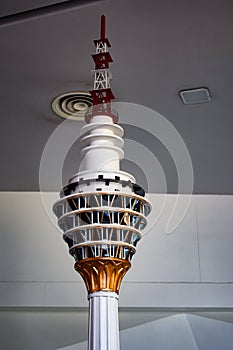 KL Tower view from street, Television tower in Kuala Lumpur, Malaysia