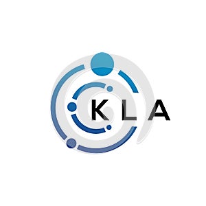 KLA letter technology logo design on white background. KLA creative initials letter IT logo concept. KLA letter design