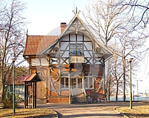 KLAIPEDA, LITHUANIA. Directorate building of the Curonian Spit National Park