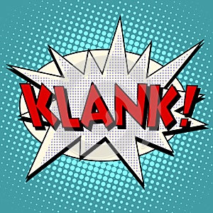 Klank comic bubble retro text
