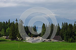 Klastorisko. Monastery of Carthusian Order ruins in Slovak Paradise National Park