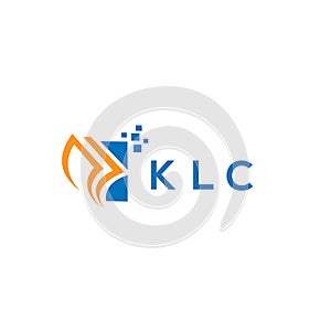 KLC credit repair accounting logo design on white background. KLC creative initials Growth graph letter logo concept. KLC business