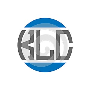 KLC letter logo design on white background. KLC creative initials circle logo concept. KLC letter design