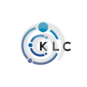 KLC letter technology logo design on white background. KLC creative initials letter IT logo concept. KLC letter design