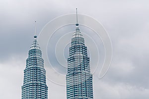 KLCC, Kuala Lumpur. The famous Petronas Twin Towers. The twin tower sky scrapper of malaysia