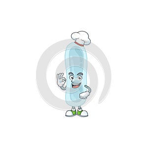 Klebsiella pneumoniae chef cartoon drawing concept proudly wearing white hat