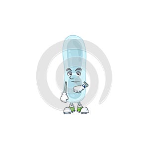 Klebsiella pneumoniae showing waiting gesture cartoon design concept