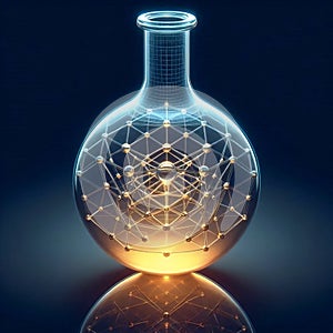 A Klein bottle in a lab setting, AI generated image