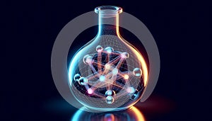 A Klein bottle in a lab setting, AI generated image