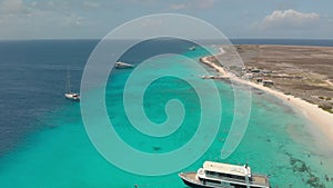 Klein Curacao island. Drone shooting