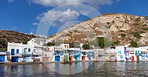 Klima fishing village, Milos island, Cyclades, Greece.
